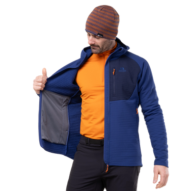 Mountain Equipment Shroud Hooded Men's Jacket Outdoor Action Admiral/Cosmos- Inner Pocket