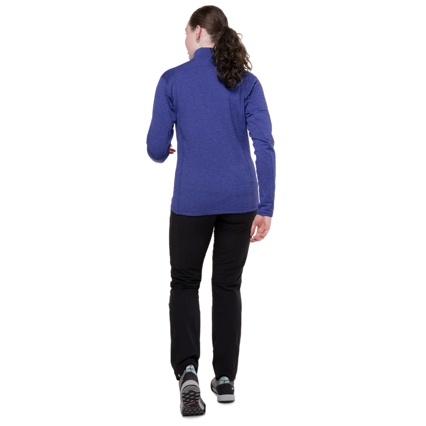 Mountain Equipment Apiro Women's Jacket Outdoor Action Clematis- Back Fit on Model