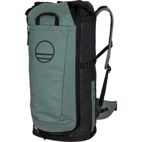Wild Country Climbing Crag Hauler 40 Backpack Outdoor Action Black/Marsh - Front Angled