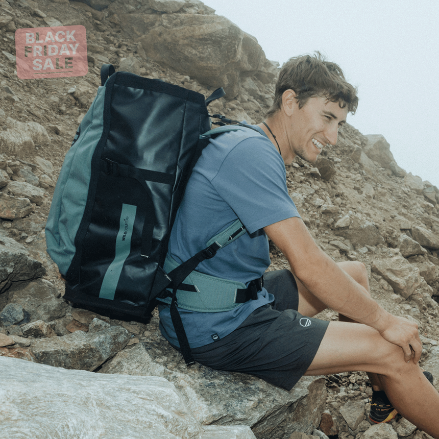 Wild Country Climbing Crag Hauler 40 Backpack Outdoor Action Black/Marsh - Product In Use