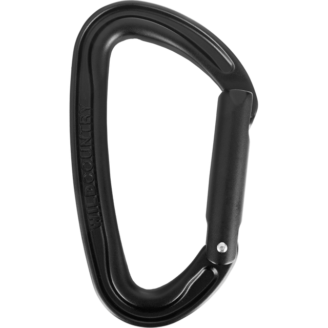Wild Country Climbing Wildsport Straight Gate Carabiner Outdoor Action Black - Side