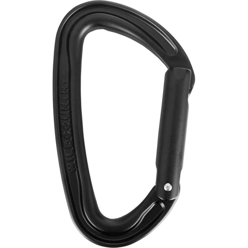 Wild Country Climbing Wildsport Straight Gate Carabiner Outdoor Action Black - Side