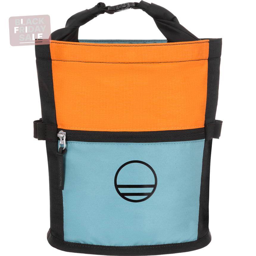 Wild Country Climbing Sequence Chalk Bucket Outdoor Action Deepwater/Sandstone/Black - Front