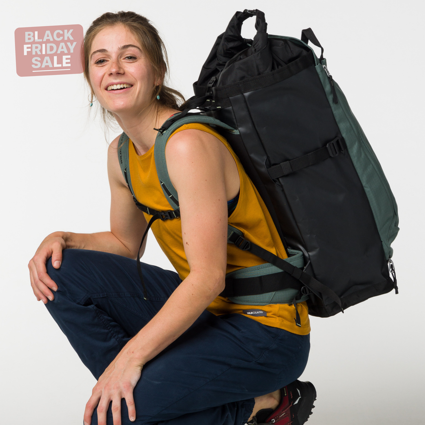 Wild Country Climbing Crag Hauler 40 Backpack Outdoor Action Black/Marsh - Dual-density back panel