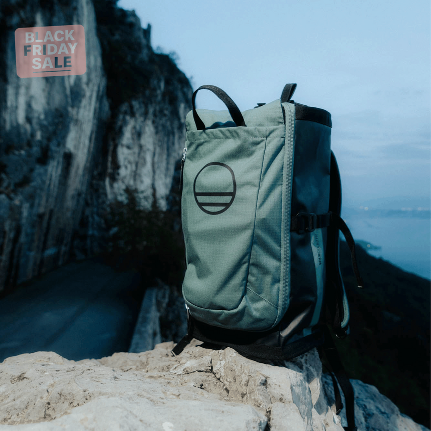 Wild Country Climbing Crag Hauler 25 Backpack Outdoor Action Black/Marsh - Product In Use