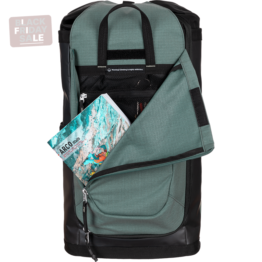 Wild Country Climbing Crag Hauler 25 Backpack Outdoor Action Black/Marsh - Self-standing design