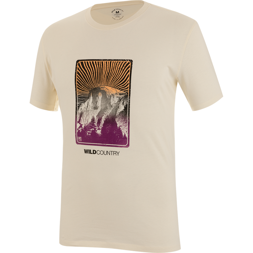 Wild Country Climbing Flow T-Shirt Man Outdoor Action Quartz - Front Angled