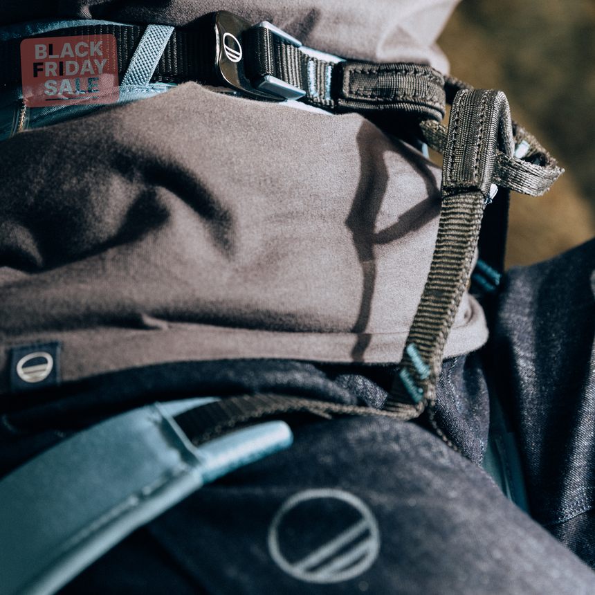 Wild Country Climbing Flow 2.0 Women's Harness Outdoor Action Deepwater/Petrol - Product In Use