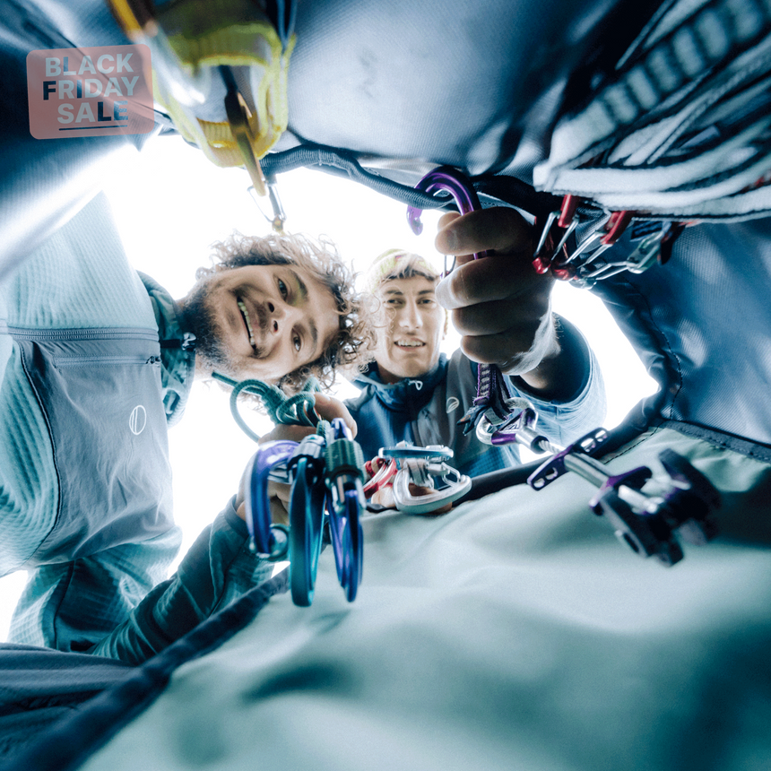 Wild Country Climbing Crag Hauler 40 Backpack Outdoor Action Black/Marsh - Product In Use