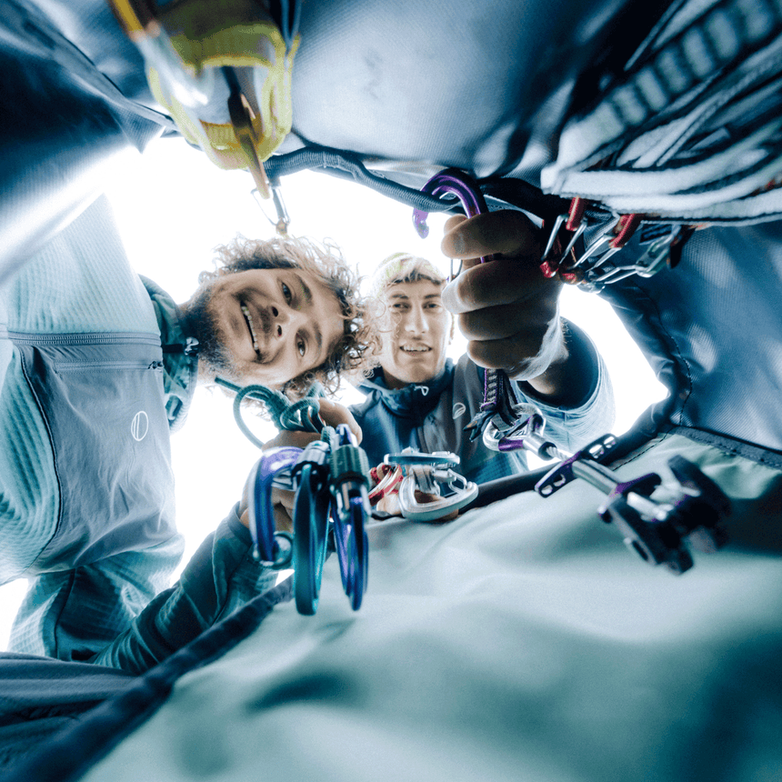 Wild Country Climbing Crag Hauler 40 Backpack Outdoor Action Black/Marsh - Product In Use