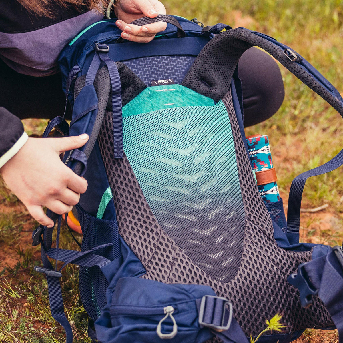 Gregory Amber 34 Breathable Backpanel - perforated 3D foam for ventilation and comfort on long hikes