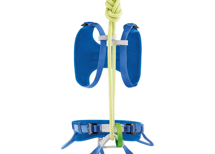 Petzl Body Childrens' Chest Harness Outdoor Action Blue - Elevated tie-in points