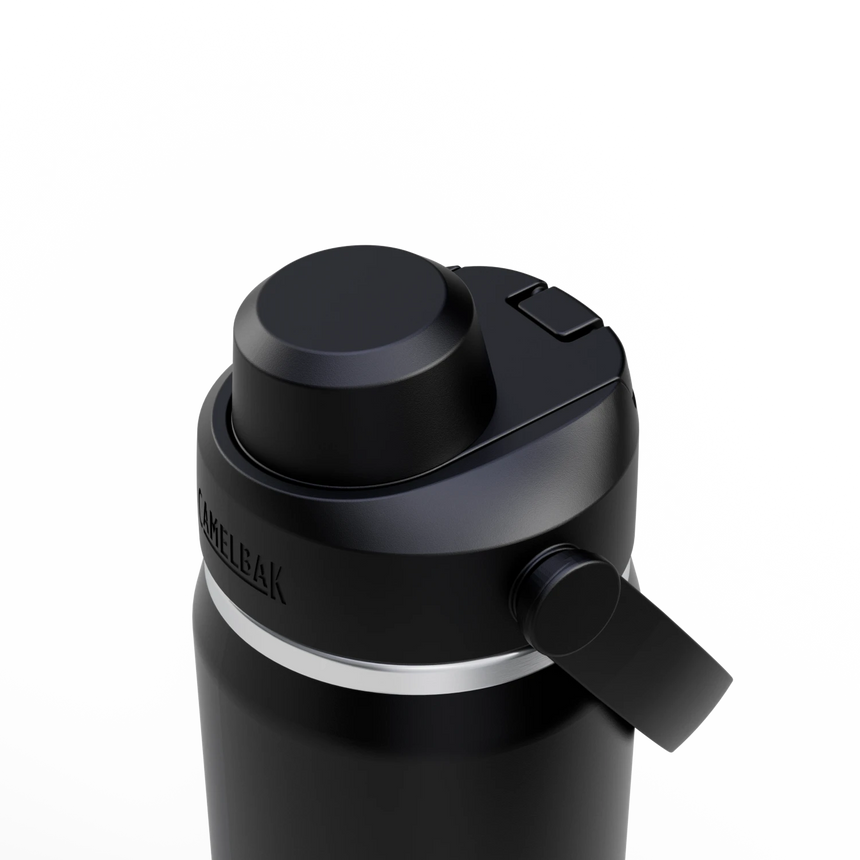 Camelbak Thrive™ Chug 20oz Bottle, Insulated Stainless Steel Outdoor Action Black- Closed Lid