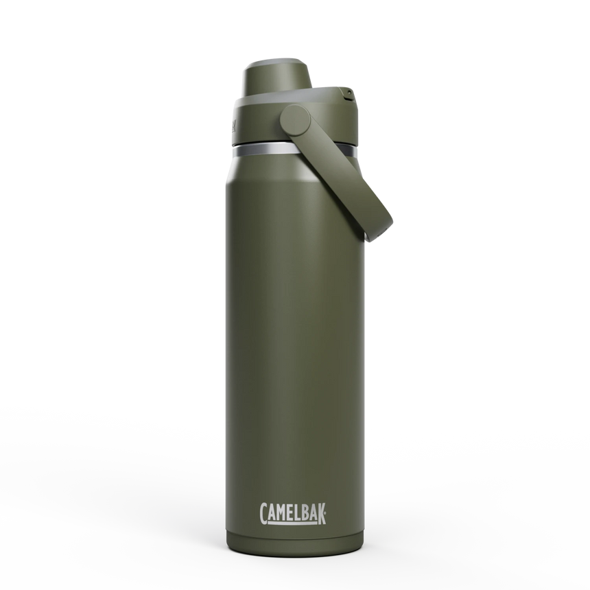 Camelbak Thrive™ Chug 25oz Bottle, Insulated Stainless Steel Outdoor Action Moss- Front