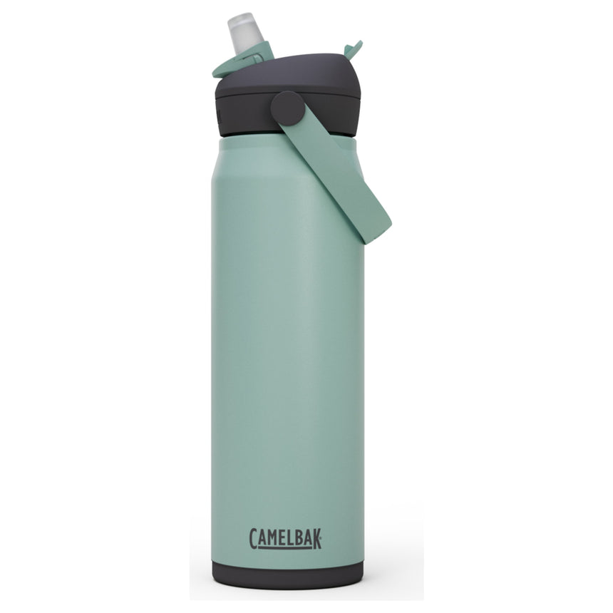 Camelbak Thrive™ Chug 25oz Bottle, Insulated Stainless Steel Outdoor Action Silver Mist- Front