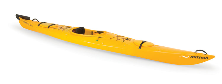 Mission Contour 480 Kayak Yellow - Front Angle
