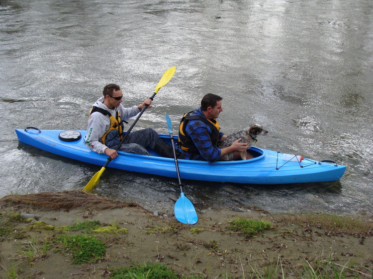 Mission Access 400 Kayak - Tandem Paddling Angle