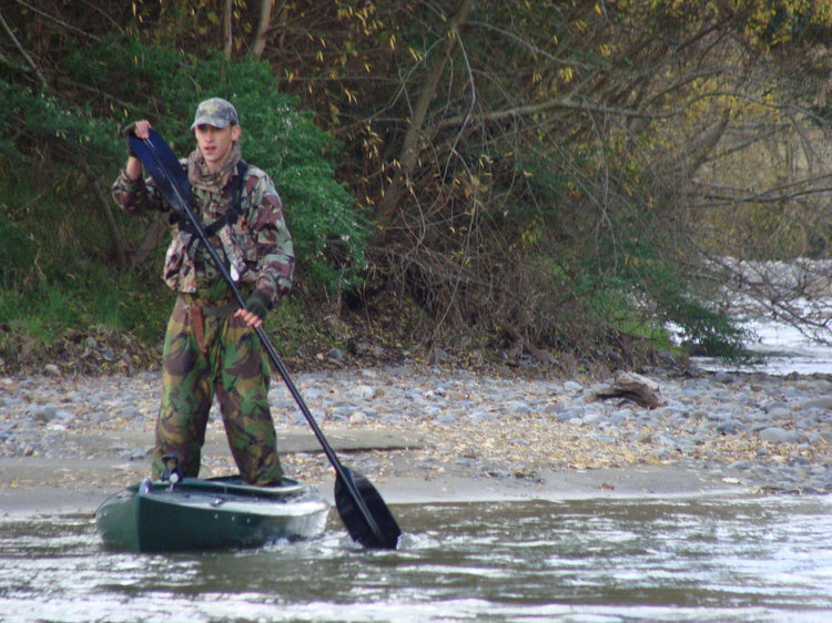 Mission Line 400 Kayak Rainforest Green - River Kayaking Standing