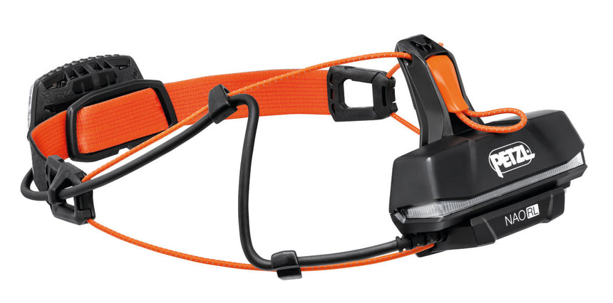 Petzl Nao® RL Outdoor Action Black - Additional top strap for optimal support