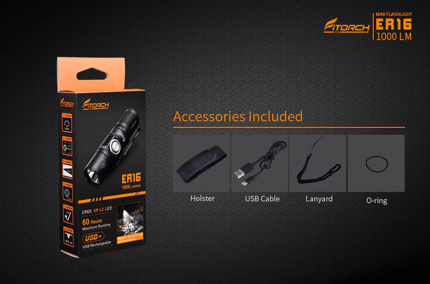 Fitorch ER16 Torch with Battery Outdoor Action