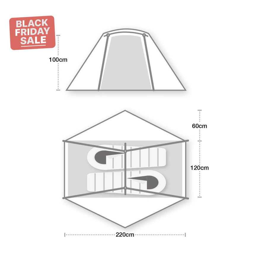 Wild Country Axis 2 Tent floor plan