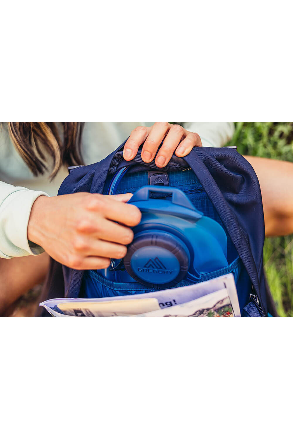 Gregory Jade LT 20L Women's Hiking Backpack in Midnight Navy - Front Pocket Access