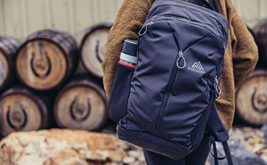 Gregory Rhune 28 Backpack in Carbon Black - Rear View Outdoors