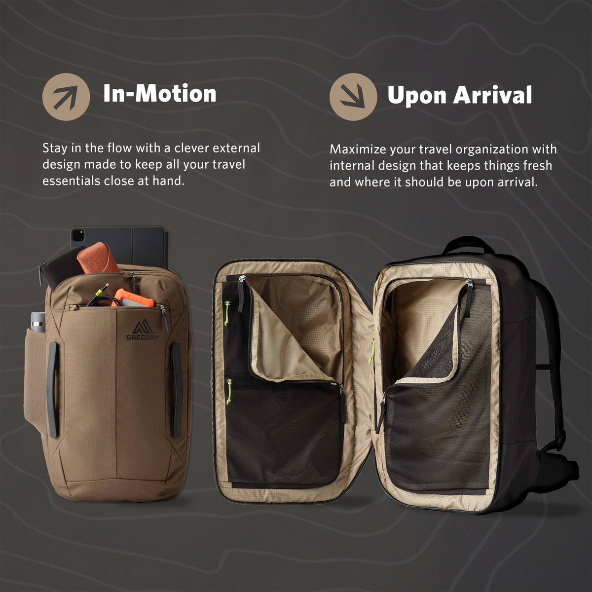 Gregory Border 30L Main Compartment - spacious interior with padded protection