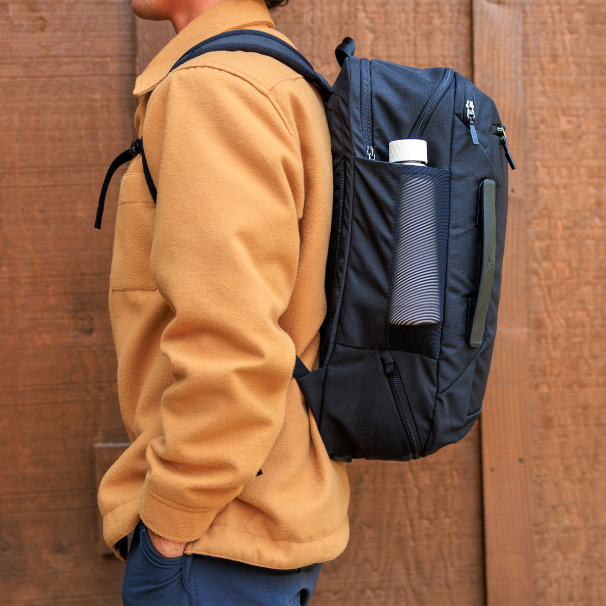 Gregory Border 30L Side Stretch Mesh Water Bottle Pocket - easy access for hydration on the go