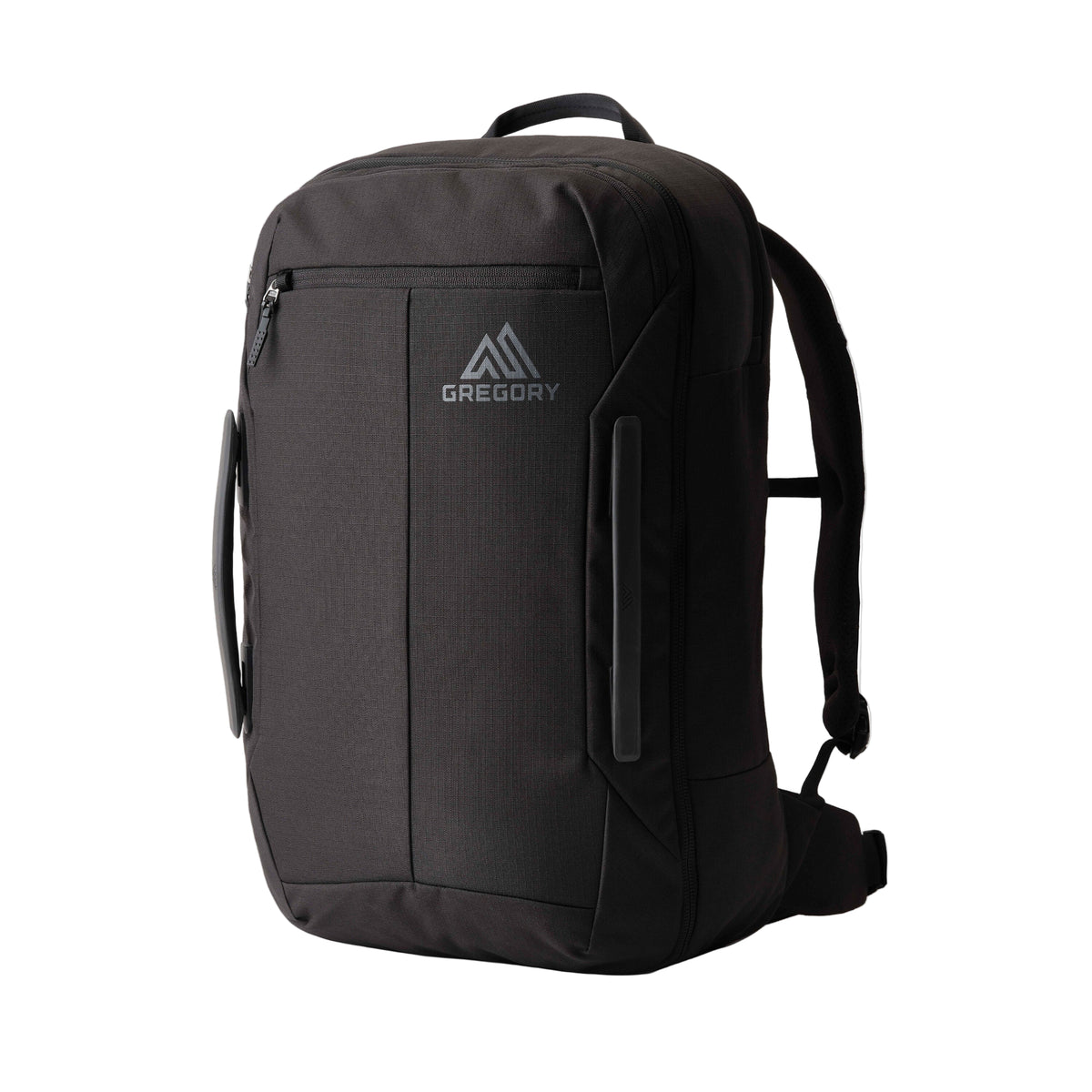 Gregory Border Carry-On 40L in Black Lichen - Front View with AirCushion mesh backpanel