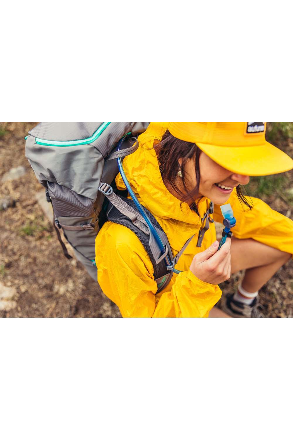 Gregory Jade 53L Hydration System Routing - integrated tube management for hands-free hydration on the trail