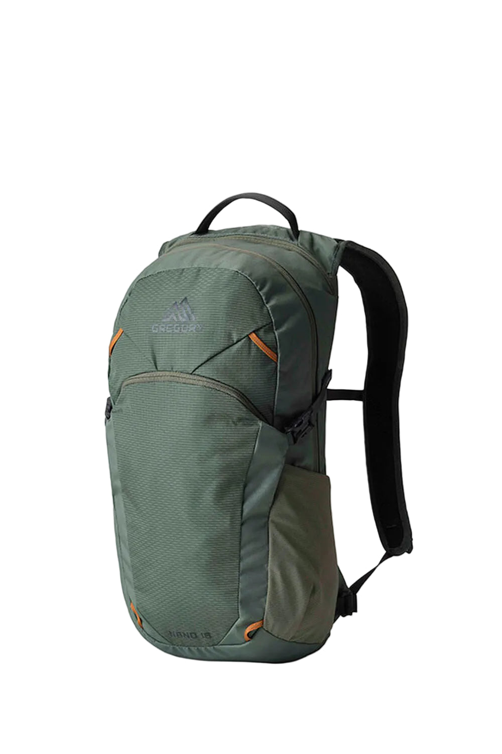 Gregory Nano 18L Daypack in Terrain Green - Front View with colourful energetic design