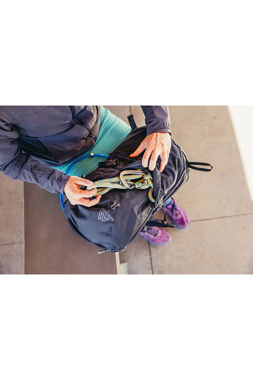 Gregory Nano 24L Trekking Pole Attachments - adjustable loop and upper shock lock for poles or ice axe
