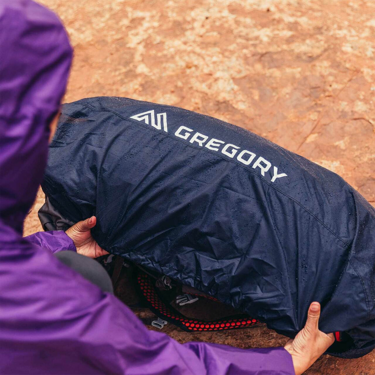Gregory Raincover 50-80L Hipbelt Loop attachment system for stable coverage during extended trips