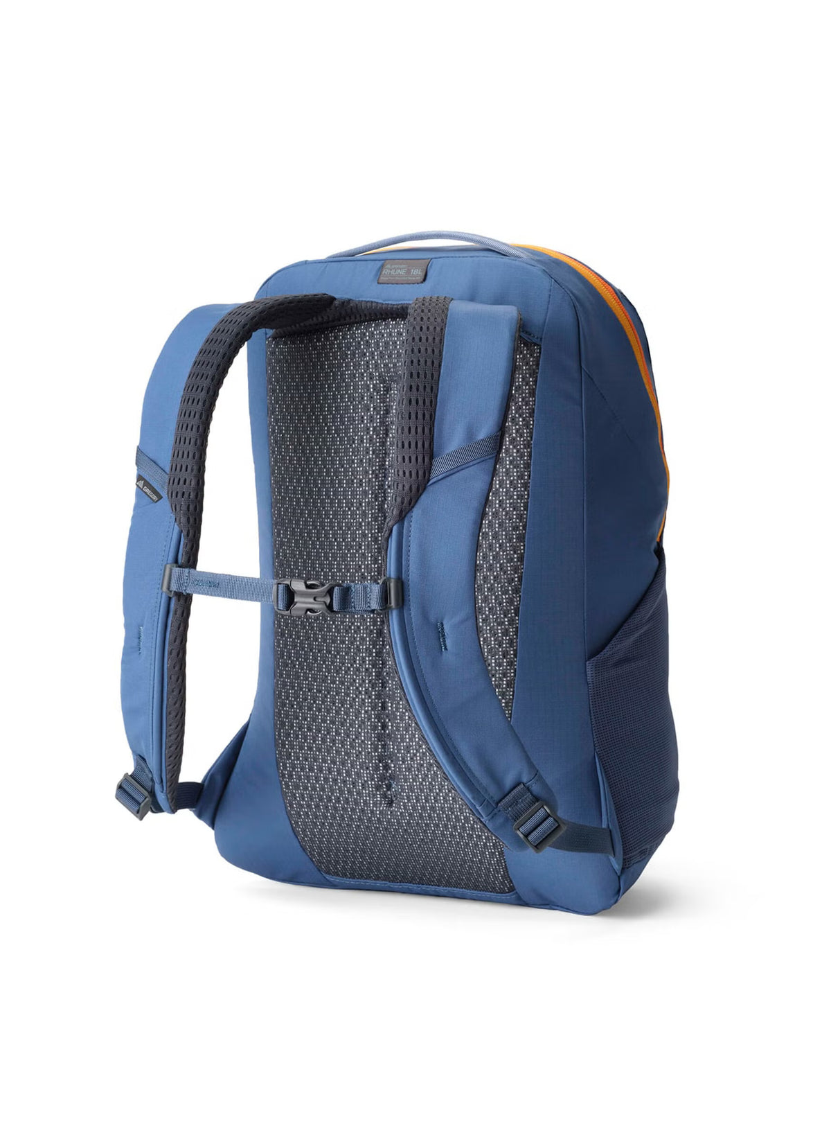 Gregory Rhune 18L Everyday Backpack in Sunset Blue - Back View showing AirCushion mesh backpanel