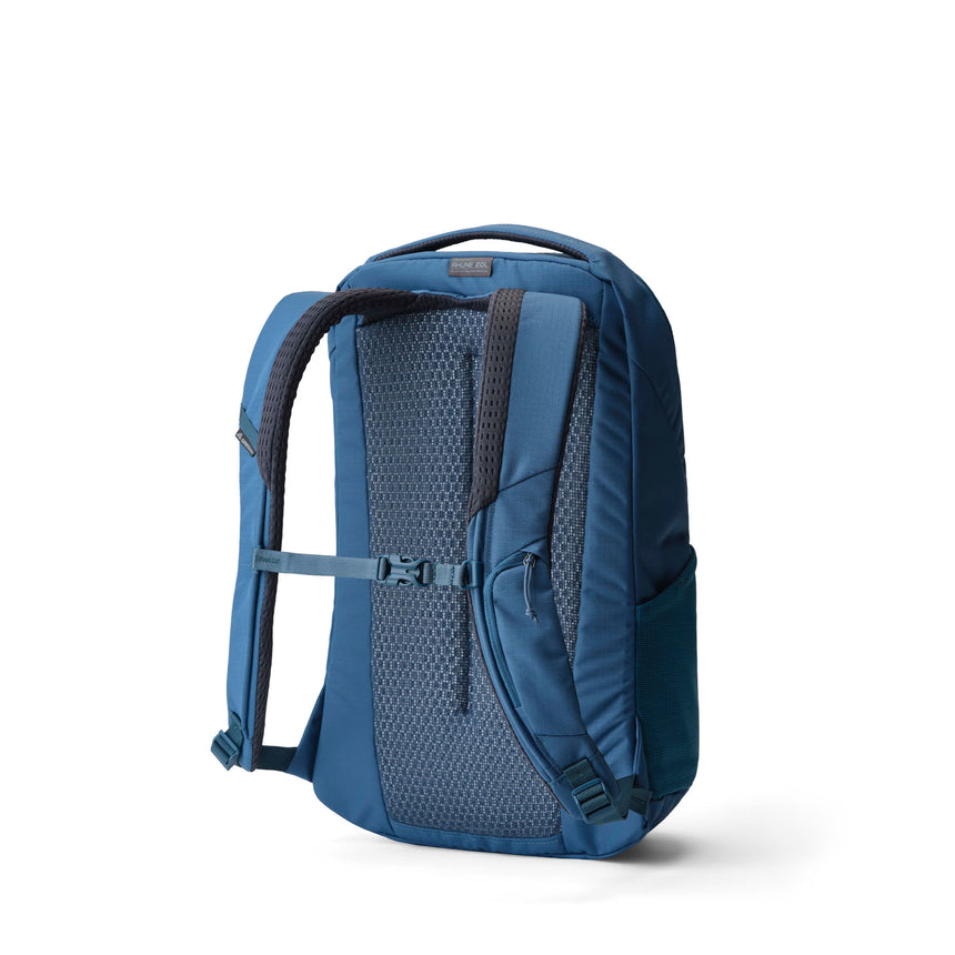 Gregory Rhune 20L Everyday Backpack in Winter Fjord - Back View showing padded shoulder harness