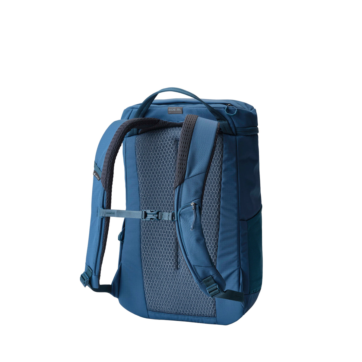 Gregory Rhune 25L Everyday Backpack in Winter Fjord - Back View showing breathable backpanel