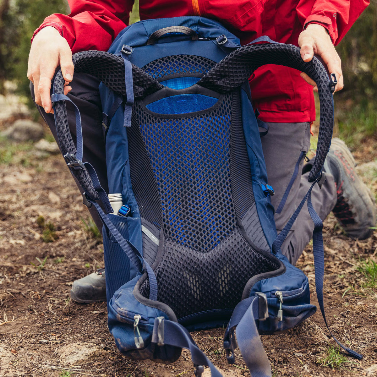 Gregory Zulu 45L Tensioned Mesh Backpanel - full-length ventilation for maximum airflow and comfort