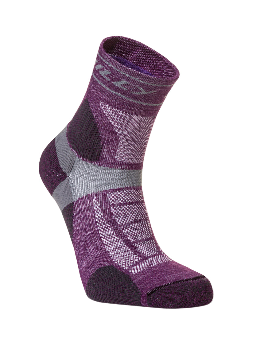 Hilly Trail Anklet Med Outdoor Action Blackberry/Grey- Right (Front)