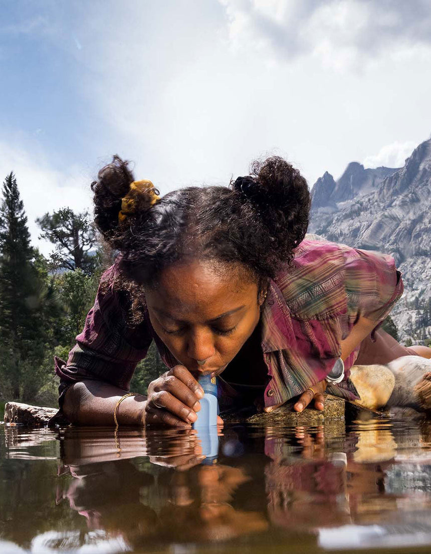 Lifestraw Peak Series Straw Outdoor Action- Product in use