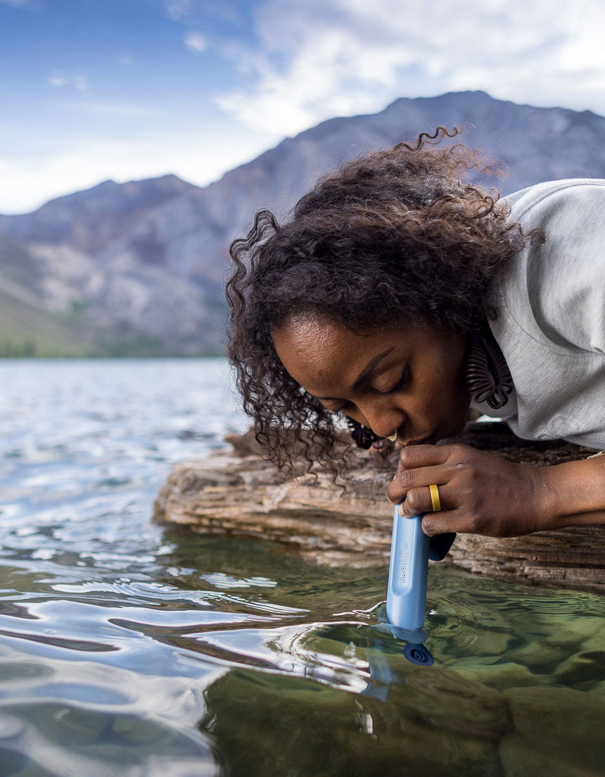 Lifestraw Peak Series Straw Outdoor Action- Product in use