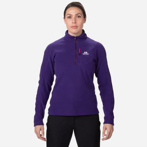 Mountain Equipment Micro Women's Zip-T top half front image purple