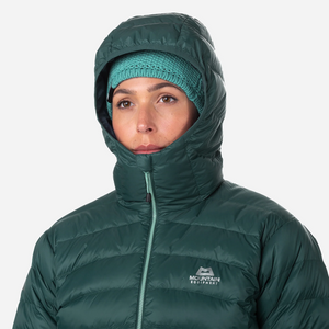 Mountain Equipment Frostline Women's Down Jacket close up hood and zip image