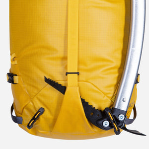 Mountain Equipment Fang 42+ Backpack straight on ice axe floating storage image