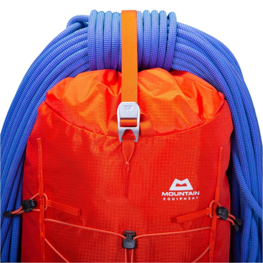 Mountain Equipment Tupilak 30+ Backpack top half with rope storage image