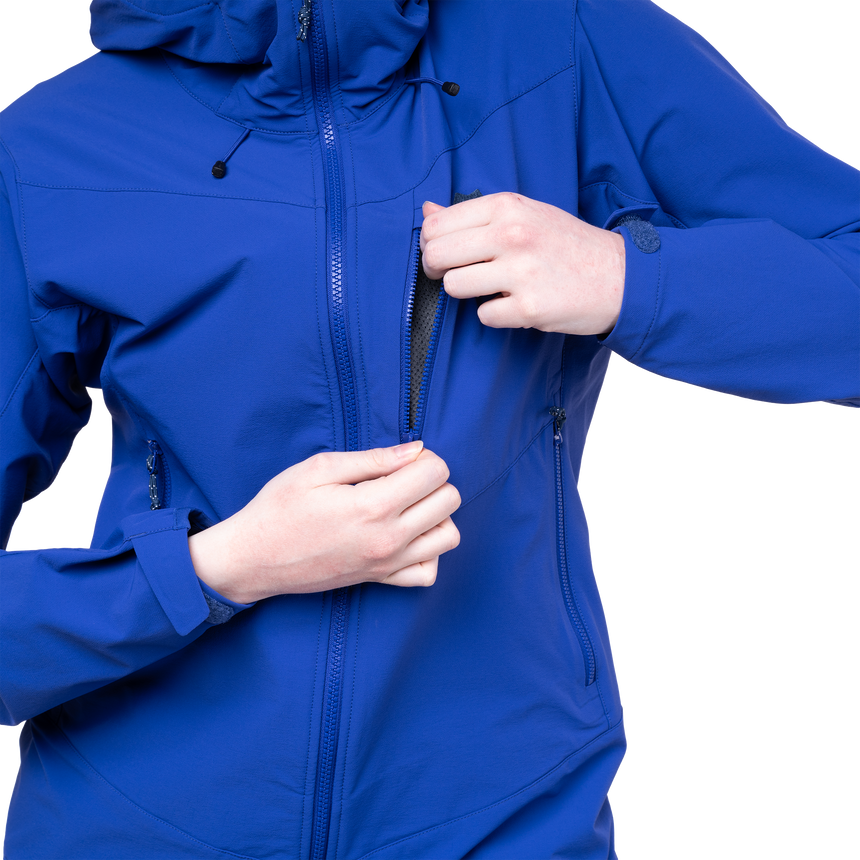 Mountain Equipment Frontier Women's Jacket Outdoor Action Clematis - 1 chest pocket