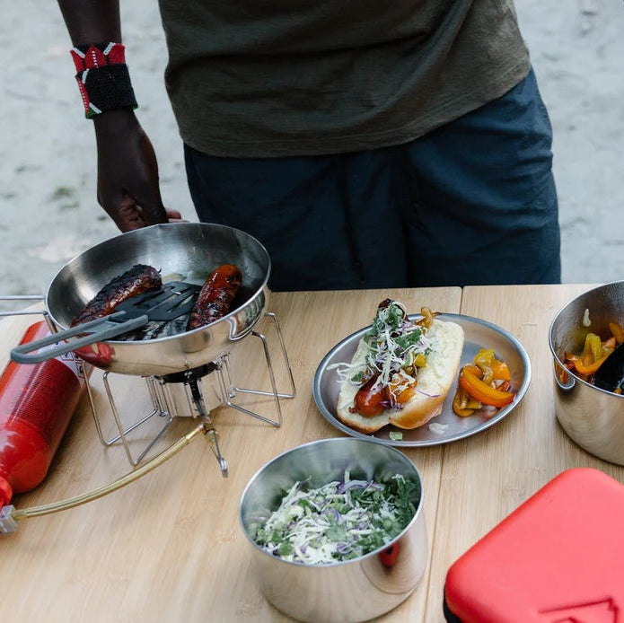 MSR Alpine Fry Pan Outdoor Action- Product in use