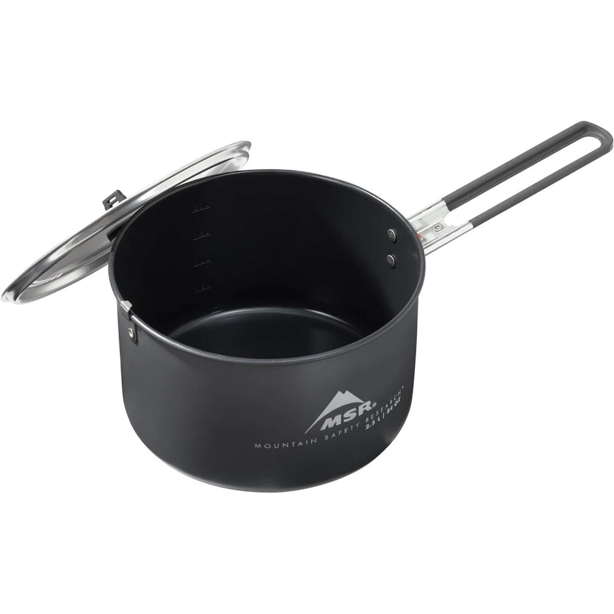 MSR Ceramic 2.5L Pot outdoor Action- Lid on Side