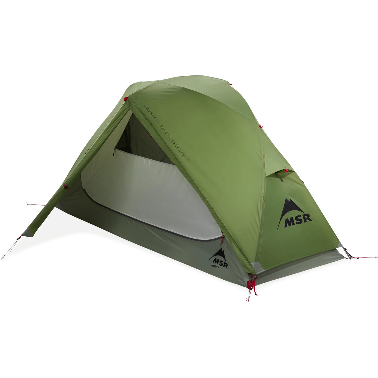 MSR Elixir™ 1-Person Backpacking Tent Outdoor Action- Open Fly Door