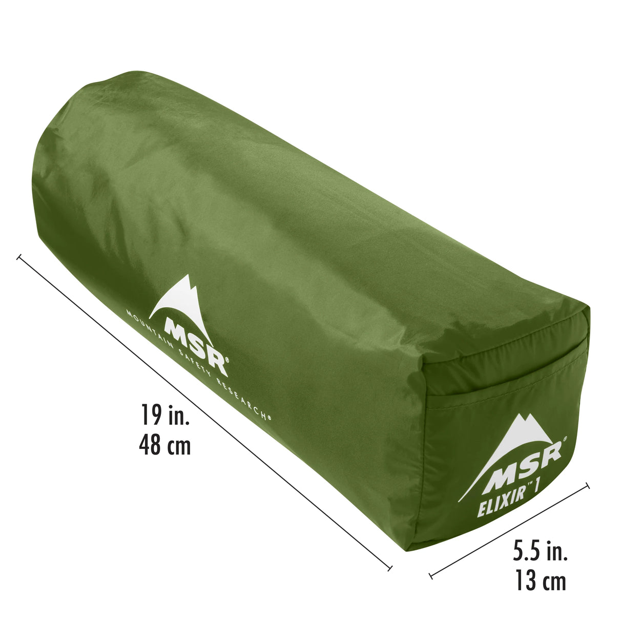 MSR Elixir™ 1-Person Backpacking Tent Outdoor Action- Stuff Sack Packed Dimensions